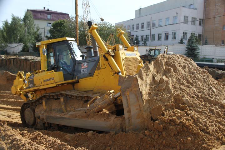 Компания Техоптимум-земляные работы.
Бульдозер komatsu D155A компании Техоптимум.