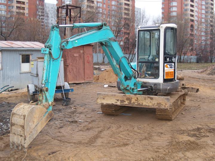 Компания Техоптимум-земляные работы.
Мини-экскаватор Kobelco 40SR компании Техоптимум.